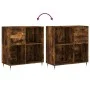 Scheibenmöbel aus geräuchertem Eichensperrholz 84,5x38x89 cm von vidaXL, CD- und DVD-Speicher - Ref: Foro24-831769, Preis: 68...