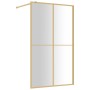 Mampara puerta ducha vidrio transparente ESG dorado 118x195 cm