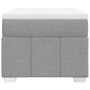 Cama box spring con colchón tela gris claro 100x200 cm