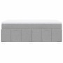 Cama box spring con colchón tela gris claro 100x200 cm