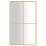 Mampara puerta ducha vidrio transparente ESG dorado 118x195 cm