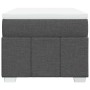 Cama box spring con colchón tela gris oscuro 100x200 cm