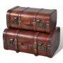 Brown vintage wooden chest trunk 2 units by vidaXL, Storage trunks - Ref: Foro24-240575, Price: 88,41 €, Discount: %