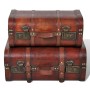 Baúl cofre de madera vintage marrón 2 unidades de vidaXL, Baúles de almacenamiento - Ref: Foro24-240575, Precio: 70,75 €, Des...