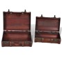Baúl cofre de madera vintage marrón 2 unidades de vidaXL, Baúles de almacenamiento - Ref: Foro24-240575, Precio: 70,75 €, Des...