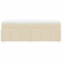 Cama box spring con colchón tela color crema 100x200 cm