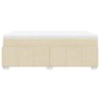 Cama box spring con colchón tela color crema 120x190 cm