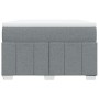 Cama box spring con colchón tela gris claro 120x200 cm