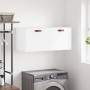White engineered wood wall cabinet 80x36.5x35 cm by vidaXL, Lockers and storage cabinets - Ref: Foro24-830052, Price: 47,09 €...