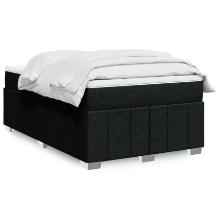 Cama box spring con colchón tela negro 120x200 cm en Camas y somieres | Comprar online en Foro24
