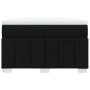 Cama box spring con colchón tela negro 120x200 cm
