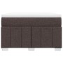 Cama box spring con colchón tela marrón oscuro 120x200 cm