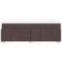 Cama box spring con colchón tela marrón oscuro 120x200 cm