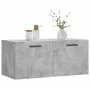 Betongrauer Wandschrank aus Holzwerkstoff, 80 x 36,5 x 35 cm von vidaXL, Schließfächer und Lagerschränke - Ref: Foro24-830080...