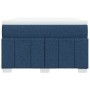 Cama box spring con colchón tela azul 120x200 cm