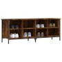 Smoked oak engineered wood shoe rack 131x35x50 cm by vidaXL, Shoe racks and shoe organizers - Ref: Foro24-831850, Price: 79,7...