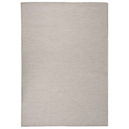 Alfombra de exterior de tejido plano gris taupe 140x200 cm de vidaXL, Alfombras - Ref: Foro24-340783, Precio: 65,81 €, Descue...