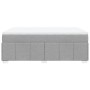 Cama box spring con colchón tela gris claro 140x200 cm