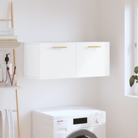 Engineered wood white wall cabinet 80x36.5x35 cm by vidaXL, Lockers and storage cabinets - Ref: Foro24-830060, Price: 52,05 €...