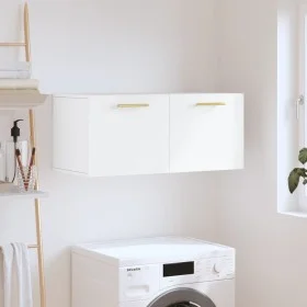 Engineered wood white wall cabinet 80x36.5x35 cm by vidaXL, Lockers and storage cabinets - Ref: Foro24-830060, Price: 51,50 €...