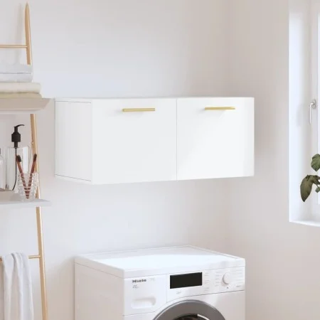 Engineered wood white wall cabinet 80x36.5x35 cm by vidaXL, Lockers and storage cabinets - Ref: Foro24-830060, Price: 51,40 €...