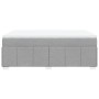 Cama box spring con colchón tela gris claro 160x200 cm