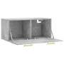 Concrete gray engineered wood wall cabinet 80x36.5x35 cm by vidaXL, Lockers and storage cabinets - Ref: Foro24-830064, Price:...