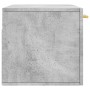 Betongrauer Wandschrank aus Holzwerkstoff, 80 x 36,5 x 35 cm von vidaXL, Schließfächer und Lagerschränke - Ref: Foro24-830064...