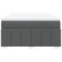 Cama box spring con colchón tela gris oscuro 160x200 cm