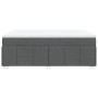 Cama box spring con colchón tela gris oscuro 160x200 cm
