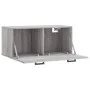 Armario de pared madera de ingeniería gris Sonoma 80x36,5x35 cm de vidaXL, Taquillas y armarios de almacenamiento - Ref: Foro...
