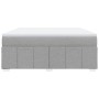 Cama box spring con colchón tela gris claro 180x200 cm