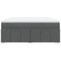 Cama box spring con colchón tela gris oscuro 180x200 cm