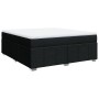 Cama box spring con colchón tela negro 180x200 cm