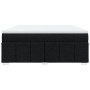 Cama box spring con colchón tela negro 180x200 cm