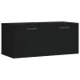 Black engineered wood wall cabinet 80x36.5x35 cm by vidaXL, Lockers and storage cabinets - Ref: Foro24-830077, Price: 60,04 €...
