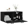 Black engineered wood wall cabinet 80x36.5x35 cm by vidaXL, Lockers and storage cabinets - Ref: Foro24-830077, Price: 60,04 €...