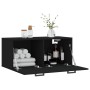 Schwarzer Wandschrank aus Holzwerkstoff, 80 x 36,5 x 35 cm von vidaXL, Schließfächer und Lagerschränke - Ref: Foro24-830077, ...