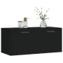 Black engineered wood wall cabinet 80x36.5x35 cm by vidaXL, Lockers and storage cabinets - Ref: Foro24-830077, Price: 60,04 €...