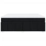 Cama box spring con colchón tela negro 180x200 cm