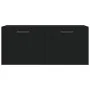 Black engineered wood wall cabinet 80x36.5x35 cm by vidaXL, Lockers and storage cabinets - Ref: Foro24-830077, Price: 60,04 €...