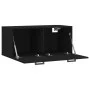 Black engineered wood wall cabinet 80x36.5x35 cm by vidaXL, Lockers and storage cabinets - Ref: Foro24-830077, Price: 60,04 €...