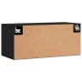 Black engineered wood wall cabinet 80x36.5x35 cm by vidaXL, Lockers and storage cabinets - Ref: Foro24-830077, Price: 60,04 €...