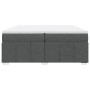 Cama box spring con colchón tela gris oscuro 200x200 cm