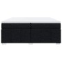 Cama box spring con colchón tela negro 200x200 cm