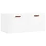 Glossy white engineered wood wall cabinet 80x36.5x35 cm by vidaXL, Lockers and storage cabinets - Ref: Foro24-830054, Price: ...