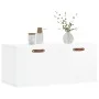 Armario de pared madera ingeniería blanco brillo 80x36,5x35 cm de vidaXL, Taquillas y armarios de almacenamiento - Ref: Foro2...