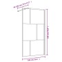 Mampara puerta ducha vidrio transparente ESG dorado 100x195 cm