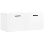 Glossy white engineered wood wall cabinet 80x36.5x35 cm by vidaXL, Lockers and storage cabinets - Ref: Foro24-830086, Price: ...