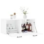 Glossy white engineered wood wall cabinet 80x36.5x35 cm by vidaXL, Lockers and storage cabinets - Ref: Foro24-830086, Price: ...